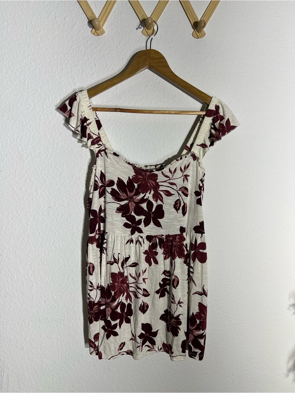 TORRID • floral baby doll top with ruffle shoulder detail